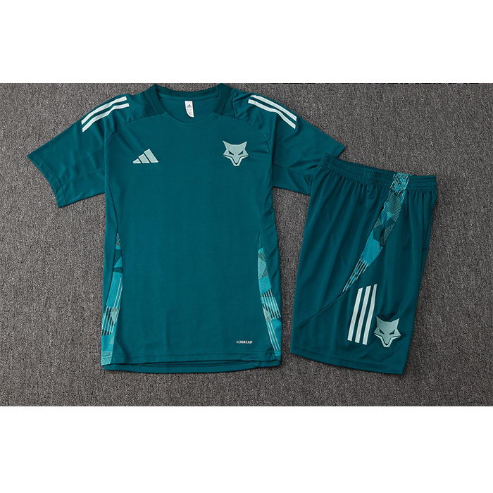 Chandal del Cruzeiro Manga Corta 2024-25 Verde Pantalon Corto